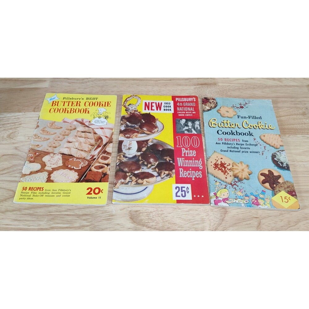Lot of 3 Vintage Pillsbury Best Fun-filled Cookbooks or booklets 1950s